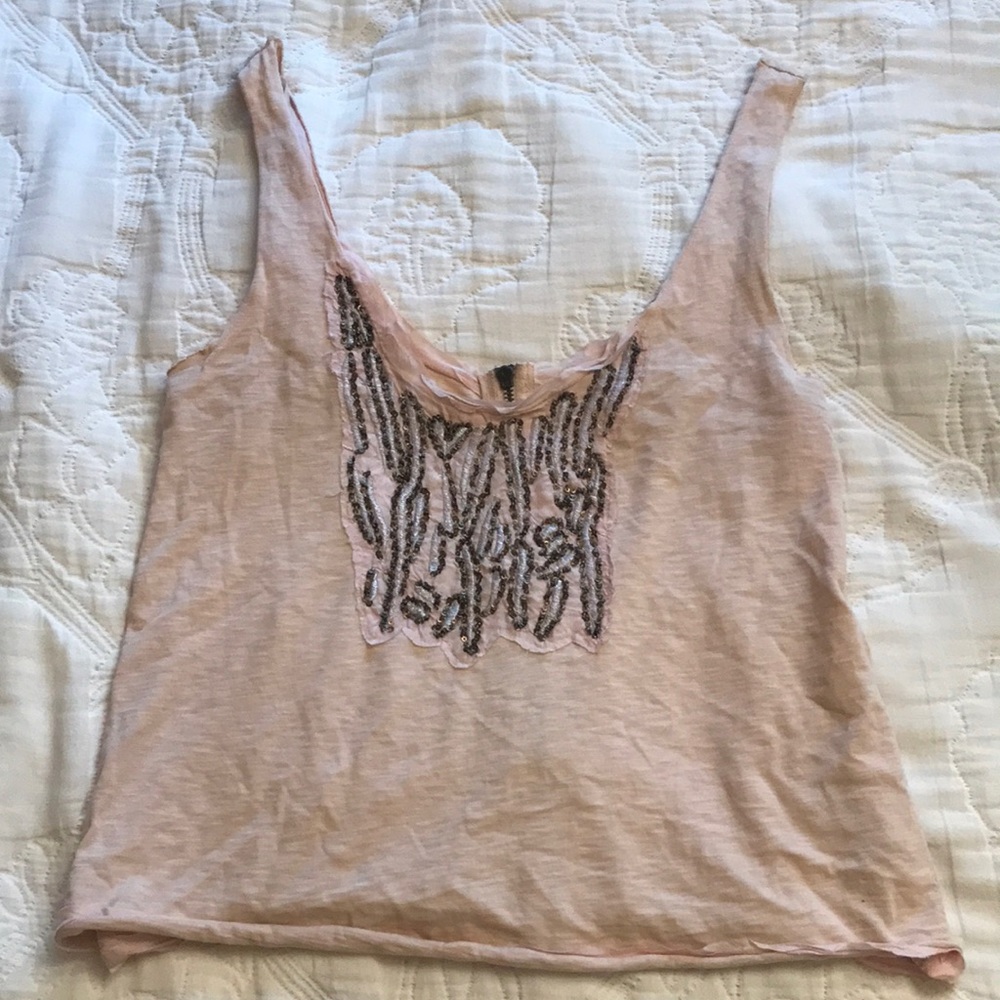 Kimchi Blue Embroidered and Sequence Sleeveless Top